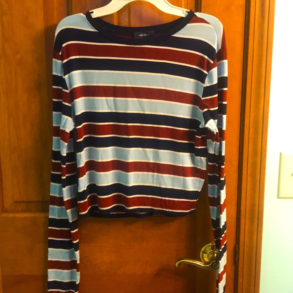 (4/$10) forever 21 long sleeve striped tee